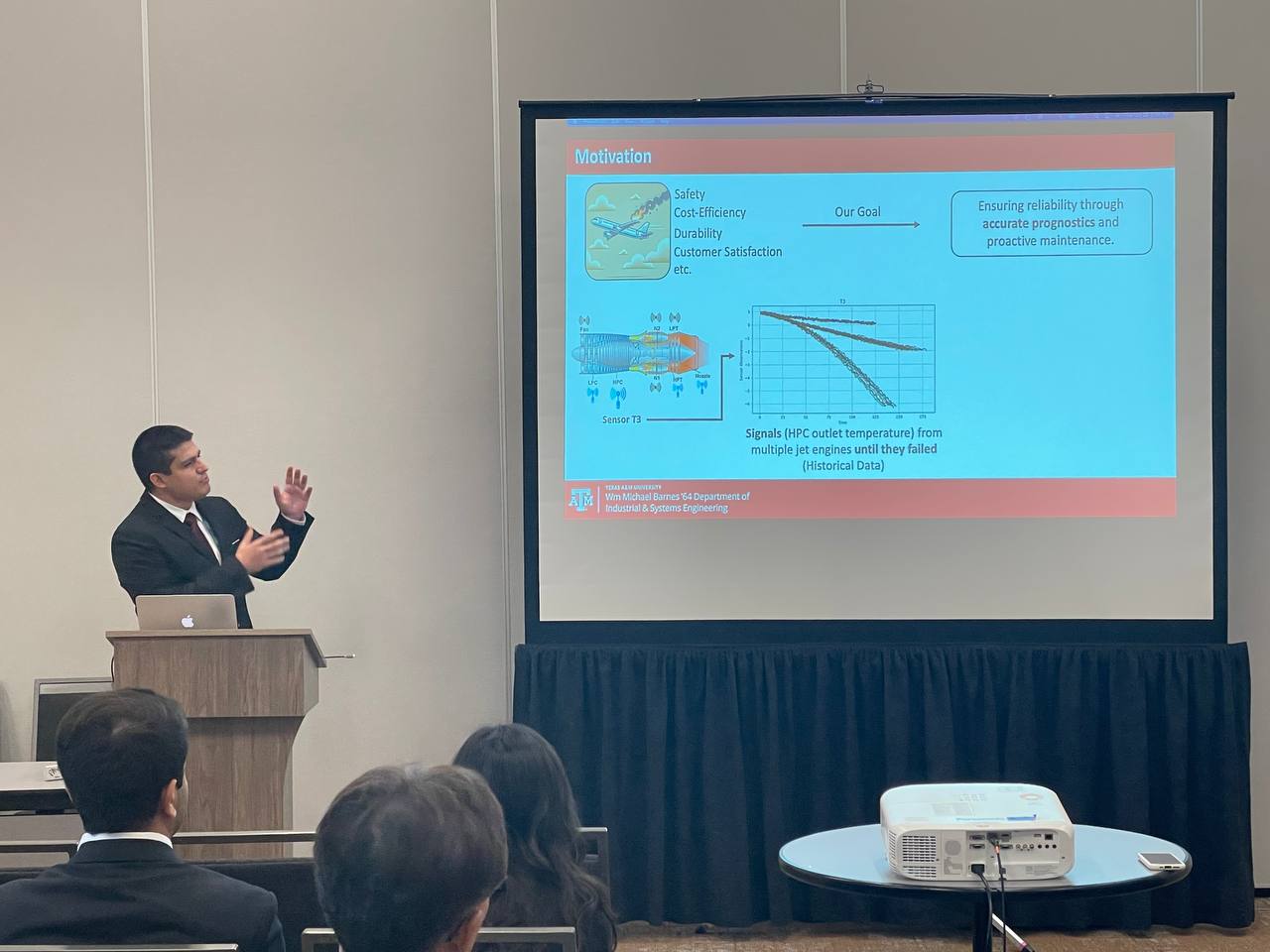 Sina Aghaee Dabaghan Fard with colleagues at the INFORMS Annual Meeting.